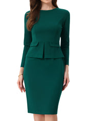 Ofivella - Women’s 3/4 Sleeve Sheath Work Dress