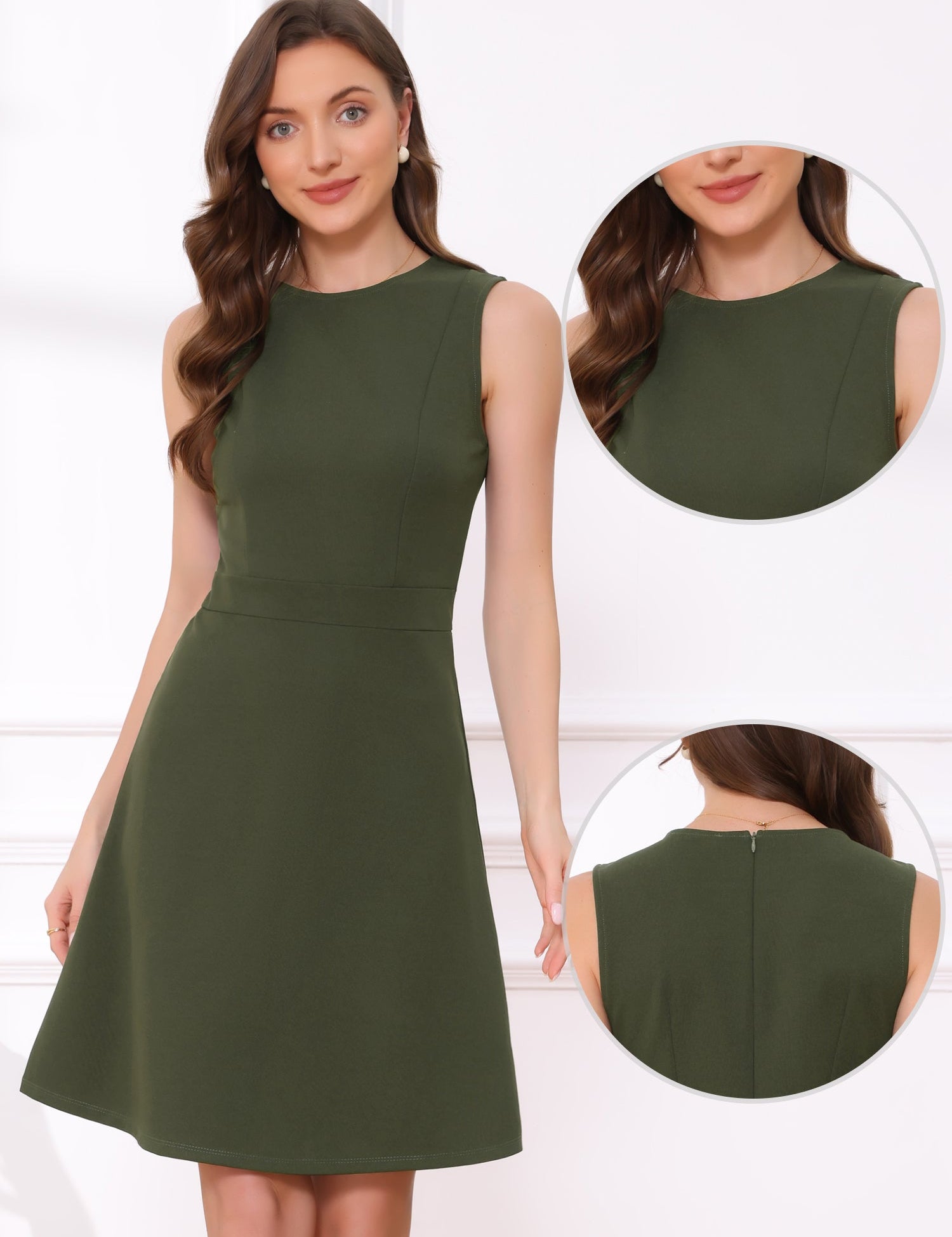 Elavina – Women’s Sleeveless Fit & Flare Mini Dress