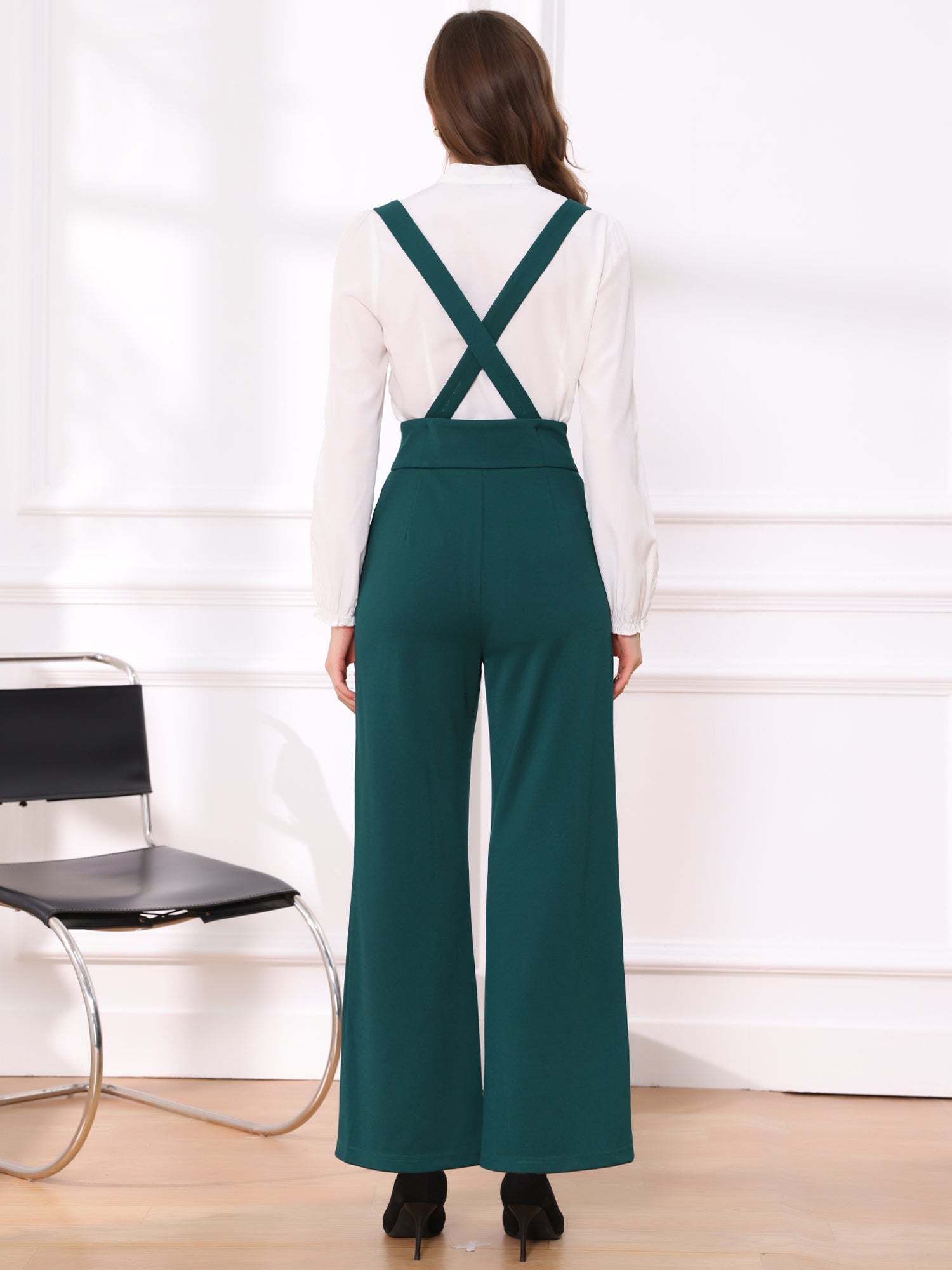 Suspira - Women’s Wide Leg Suspender Jumpsuit