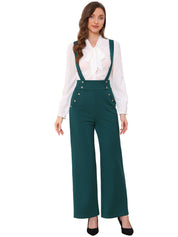 Suspira - Women’s Wide Leg Suspender Jumpsuit