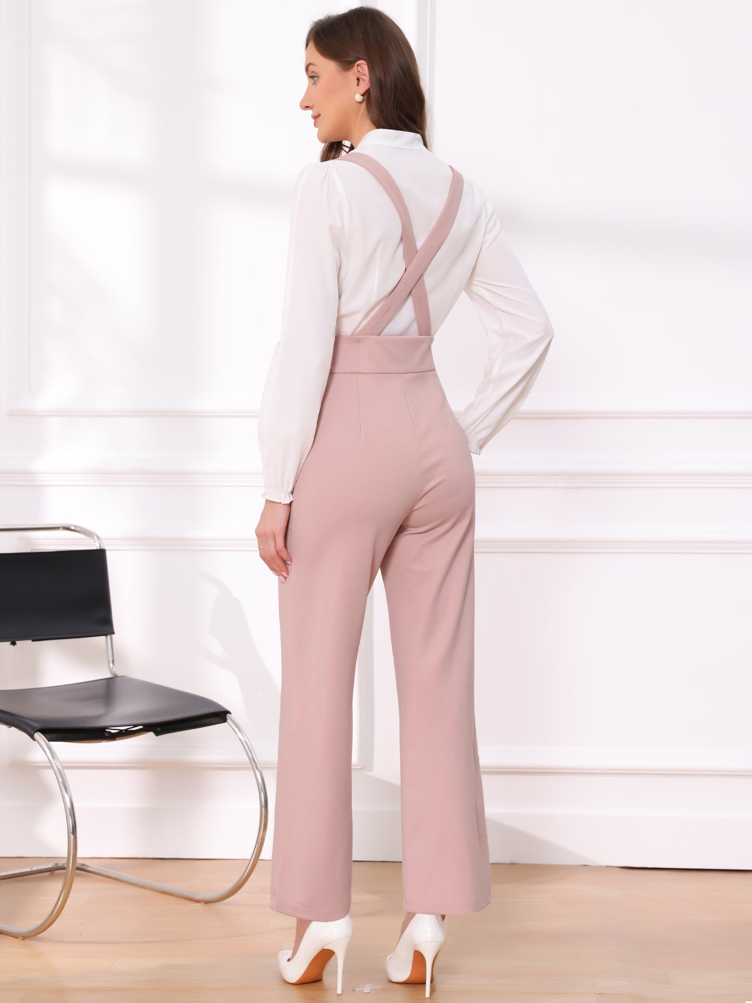Suspira - Women’s Wide Leg Suspender Jumpsuit