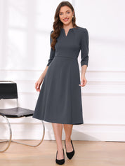 Lunavelle - Women’s A-Line Summer Midi Dress