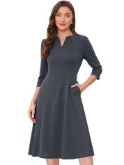 Lunavelle - Women’s A-Line Summer Midi Dress