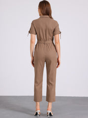 Velmira – Women’s Cotton Cargo Tie-Waist Jumpsuit