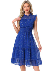 Stellara – Women’s Star Print A-Line Dress