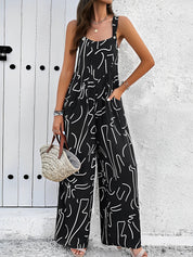 Visvera - Women’s Graphic Sleeveless Jumpsuit