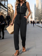 Solvera - Women’s Sleeveless Casual Jumpsuit