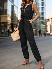 Solvera - Women’s Sleeveless Casual Jumpsuit