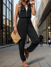 Solvera - Women’s Sleeveless Casual Jumpsuit