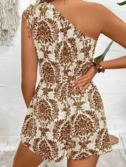 Florvessa - Women’s Floral Sleeveless Romper