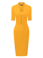 Formessa - Women’s Sheath Work Midi Dress