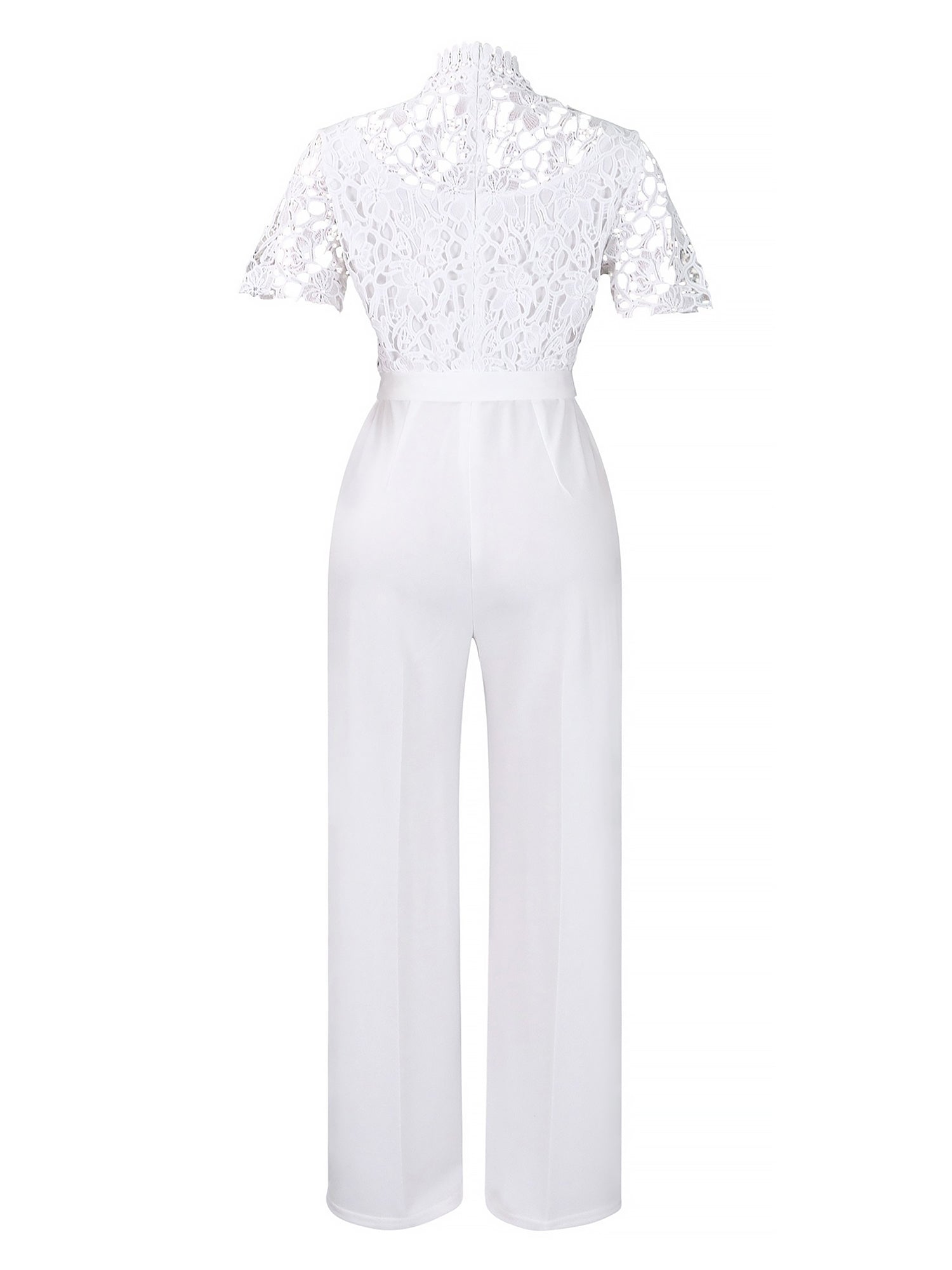 Ofivexa - Women’s Short Sleeve Work Jumpsuit