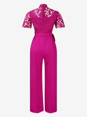 Ofivexa - Women’s Short Sleeve Work Jumpsuit