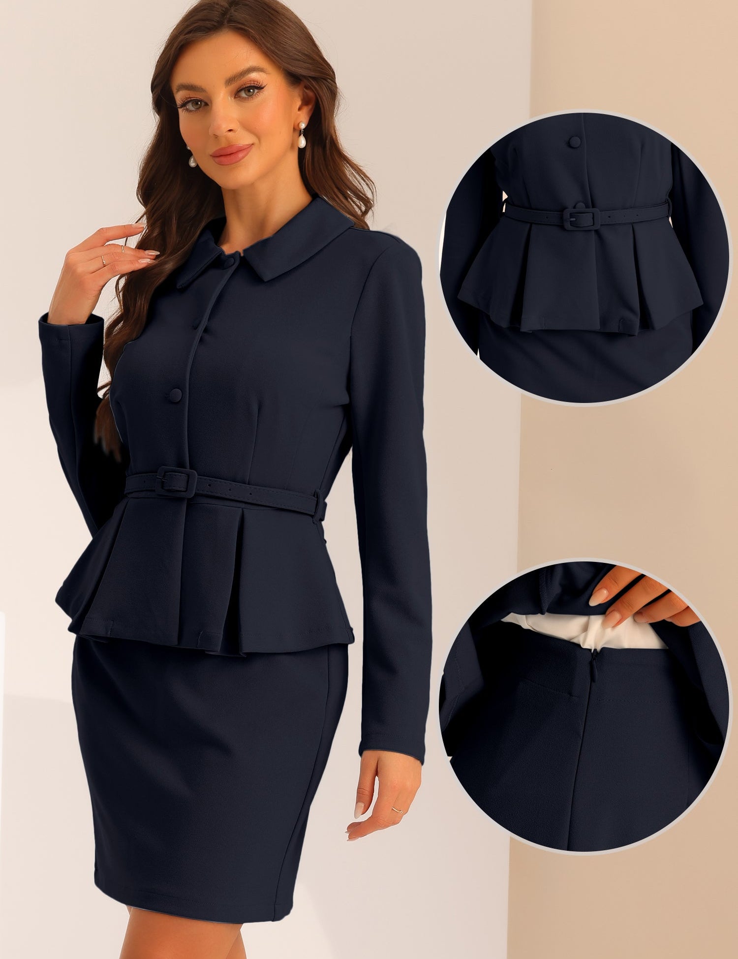 Elvessa - Women’s Peplum Work Blouse