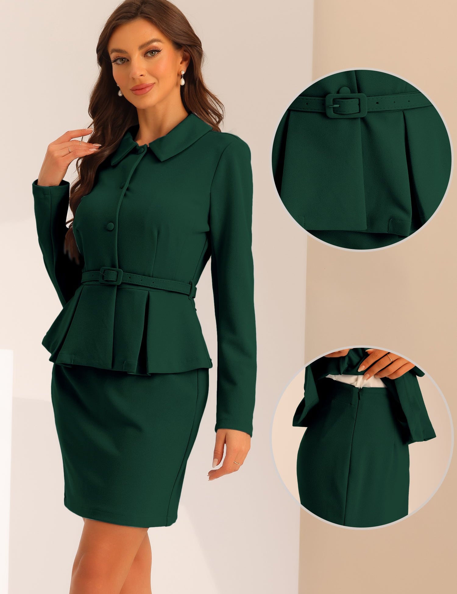 Elvessa - Women’s Peplum Work Blouse
