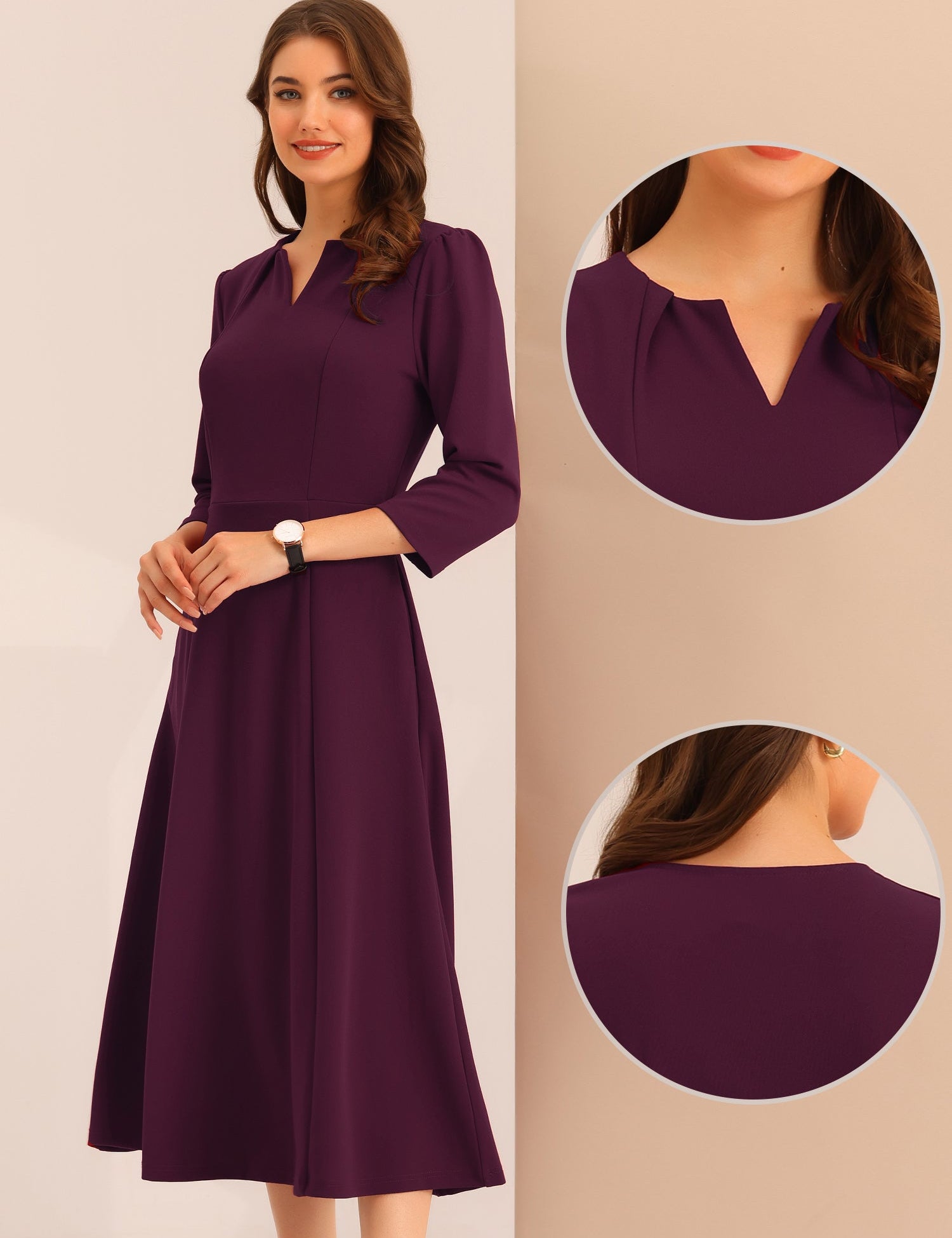Lunavelle - Women’s A-Line Summer Midi Dress