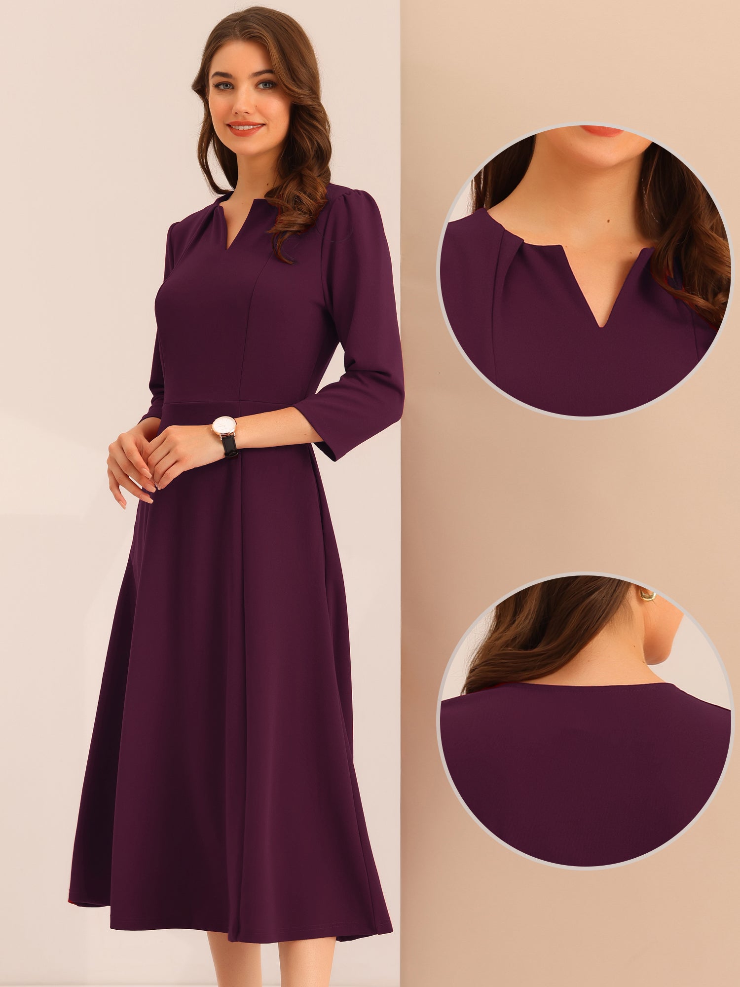 Lunavelle - Women’s A-Line Summer Midi Dress