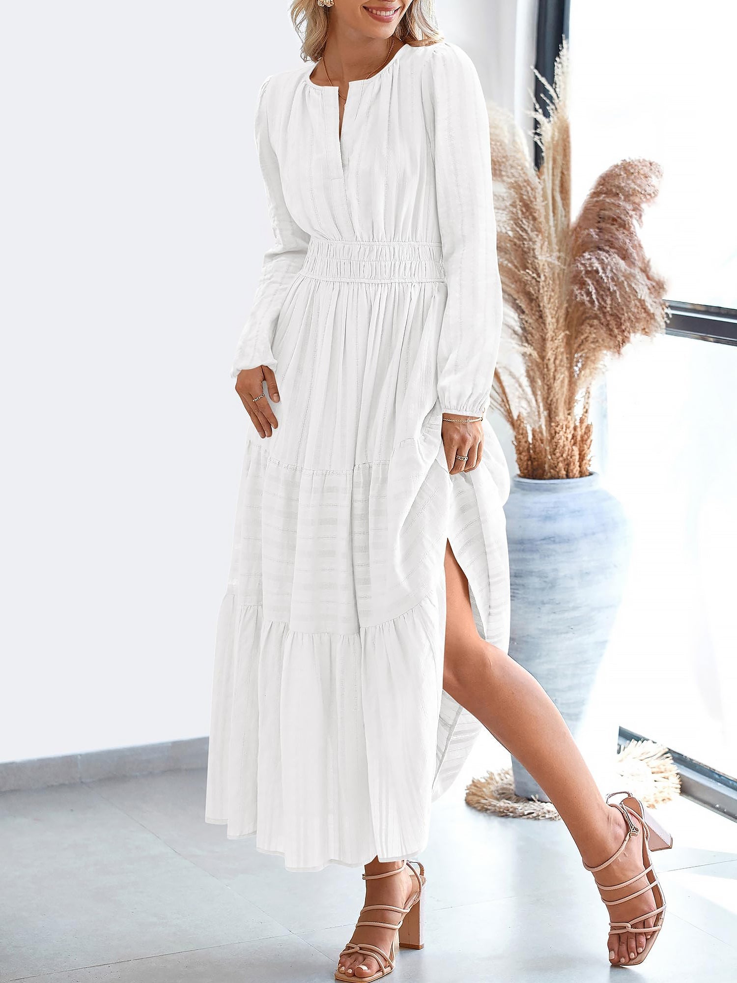 Cotella – Women’s Long Sleeve Cotton Casual Dress