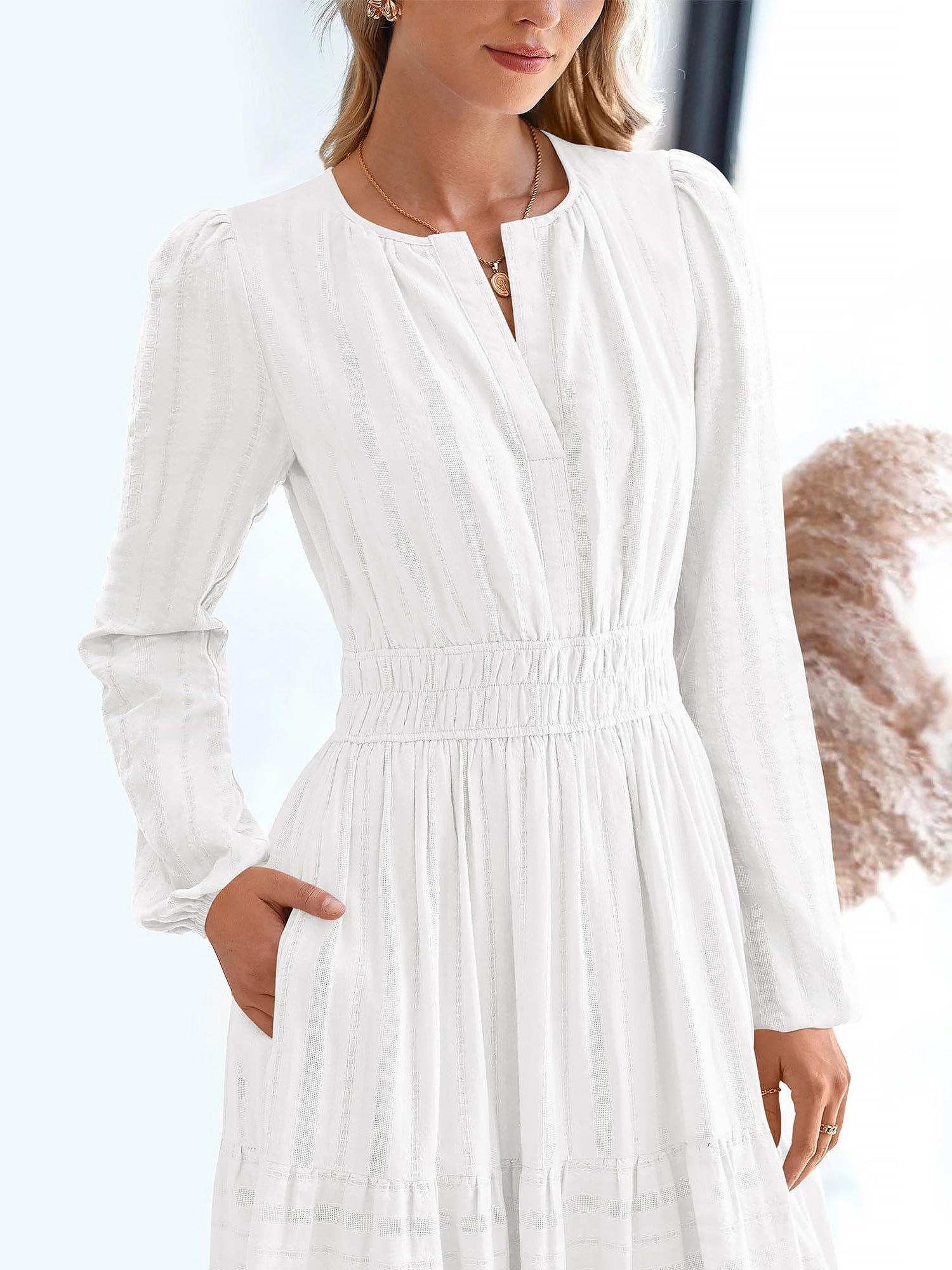 Cotella – Women’s Long Sleeve Cotton Casual Dress