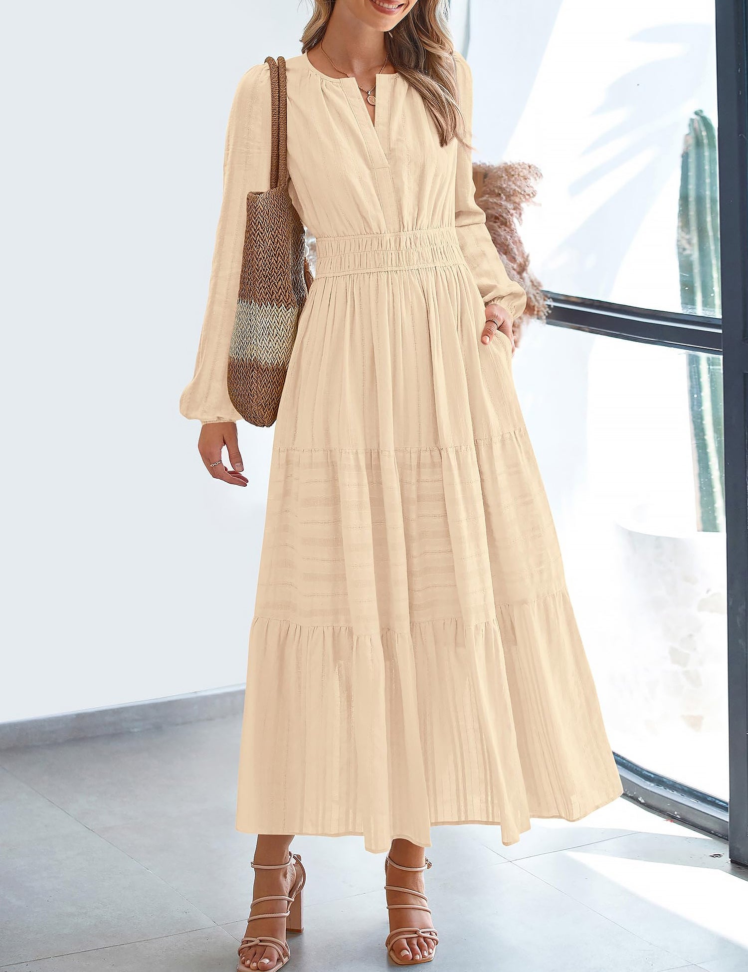 Cotella – Women’s Long Sleeve Cotton Casual Dress