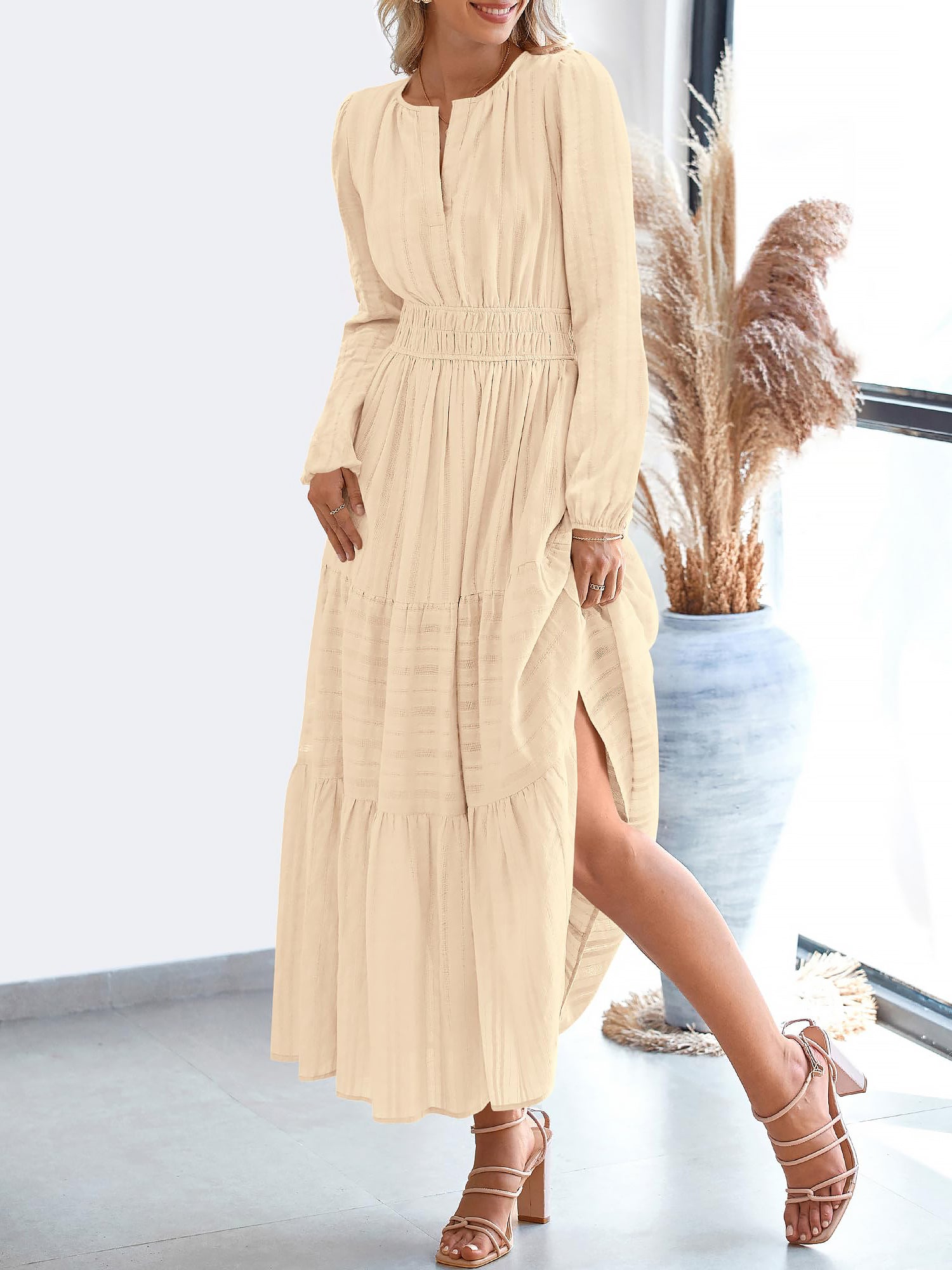 Cotella – Women’s Long Sleeve Cotton Casual Dress