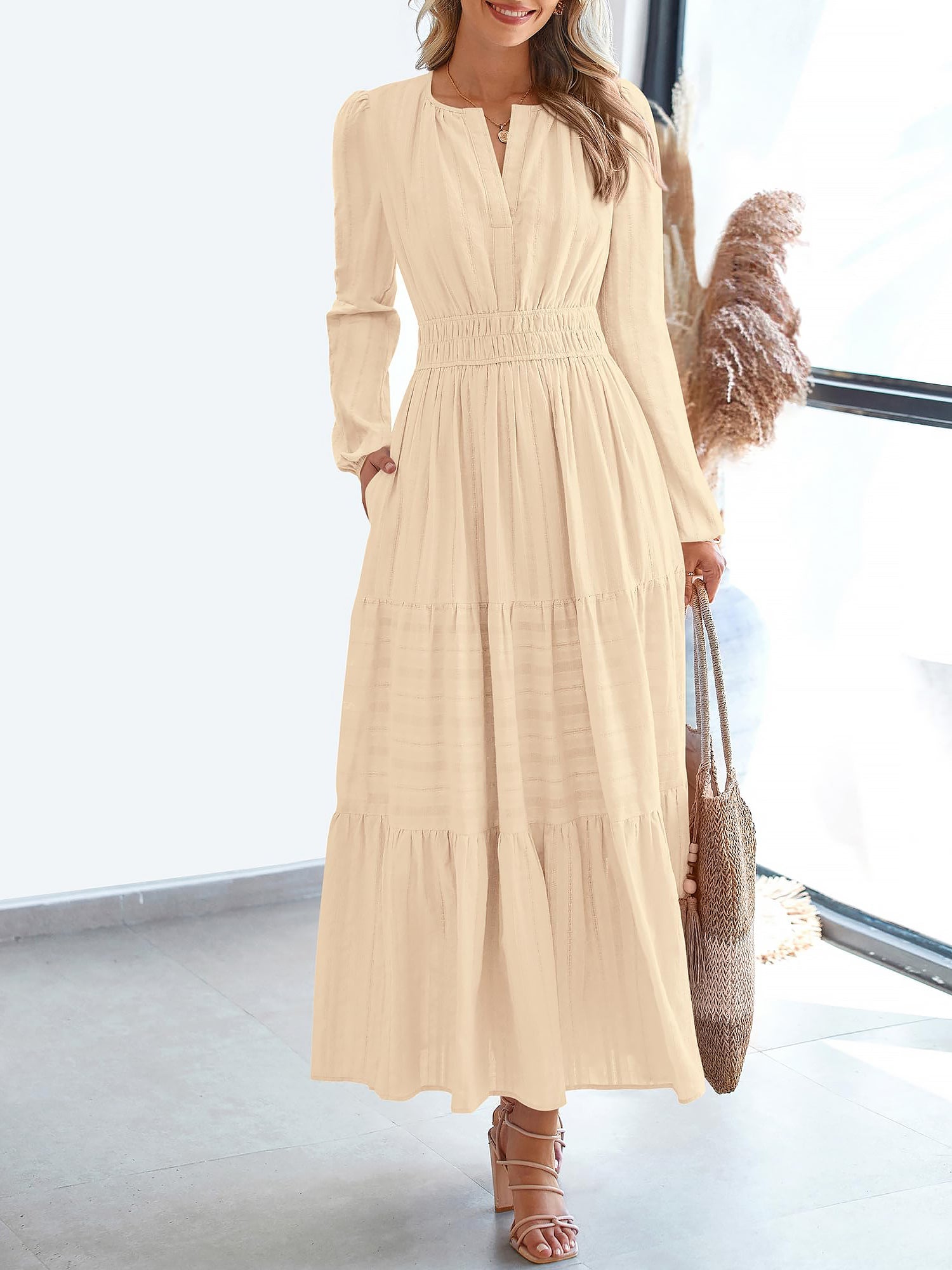 Cotella – Women’s Long Sleeve Cotton Casual Dress