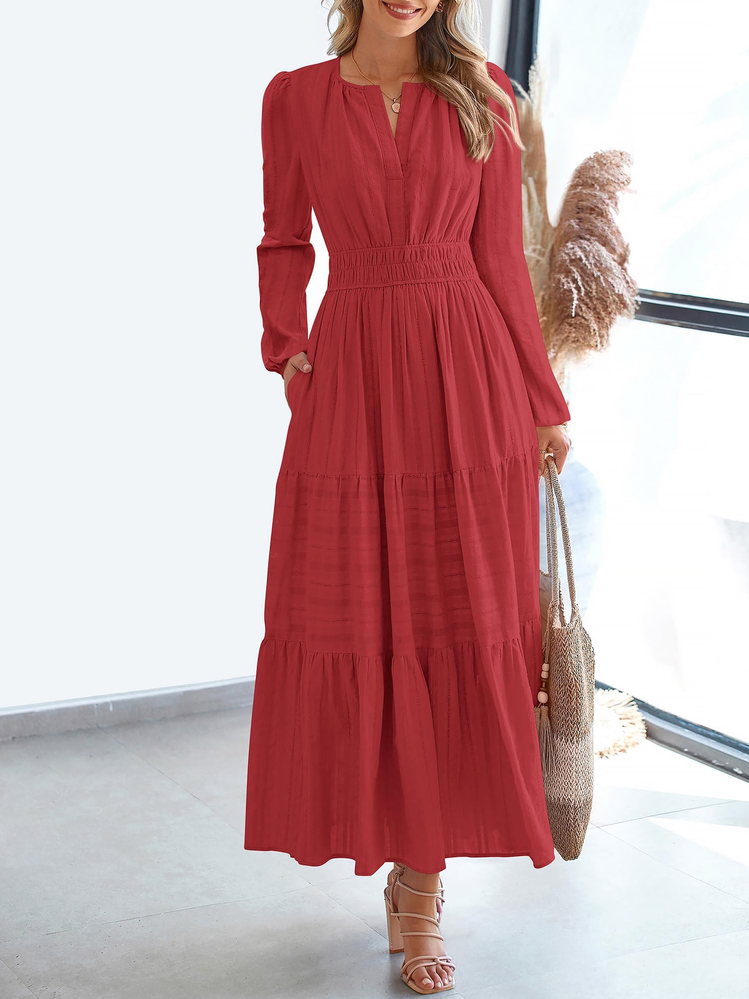 Cotella – Women’s Long Sleeve Cotton Casual Dress