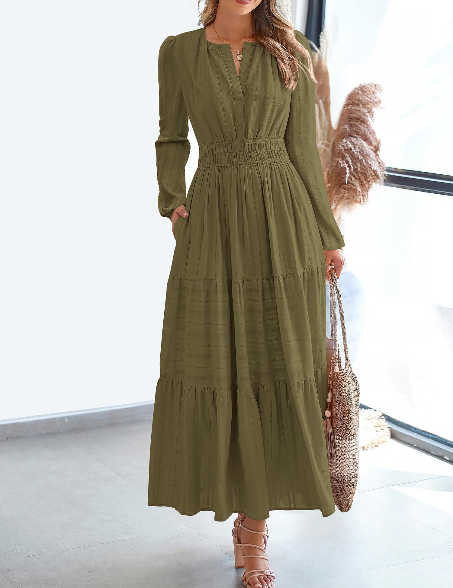 Cotella – Women’s Long Sleeve Cotton Casual Dress