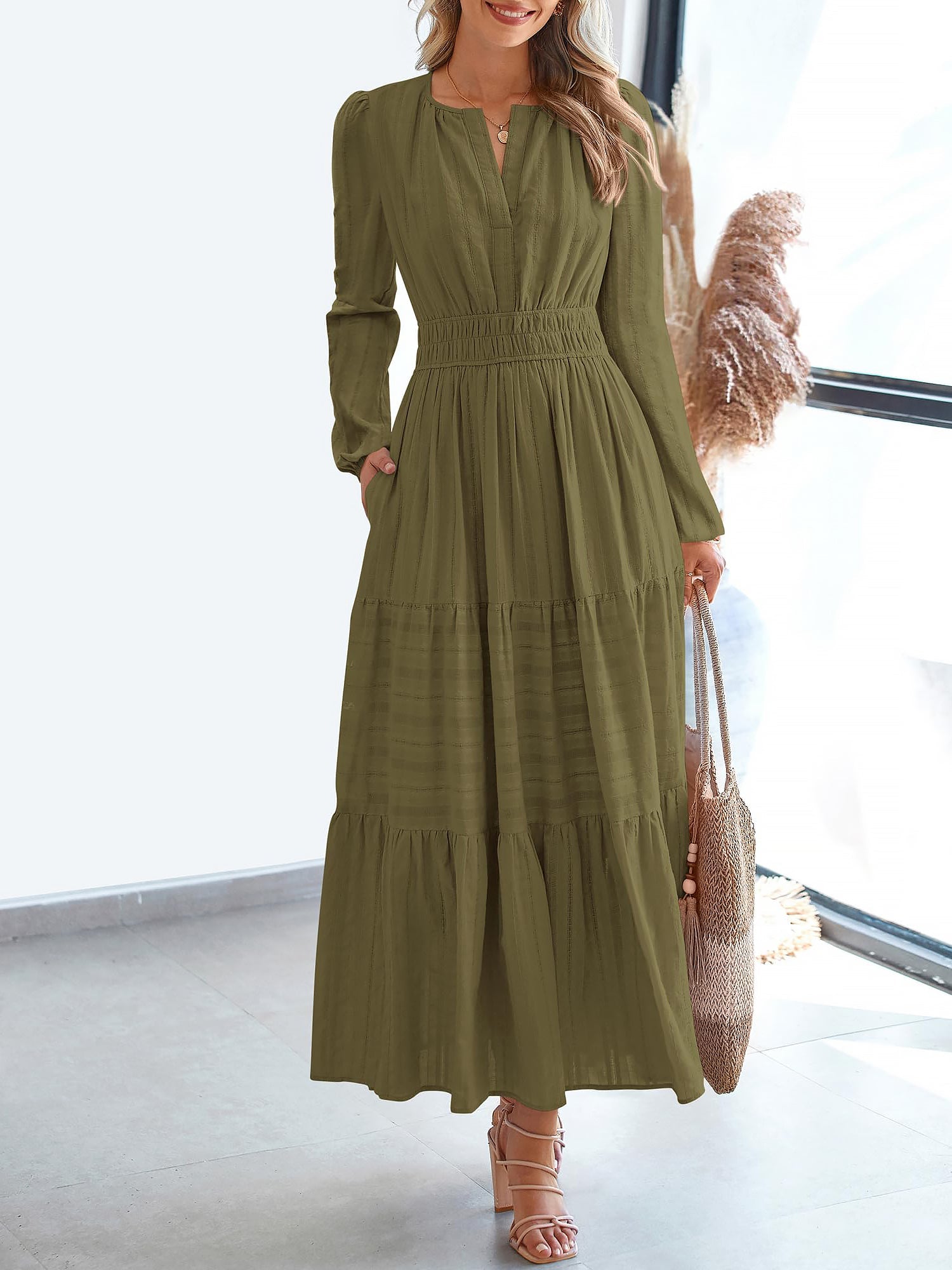 Cotella – Women’s Long Sleeve Cotton Casual Dress