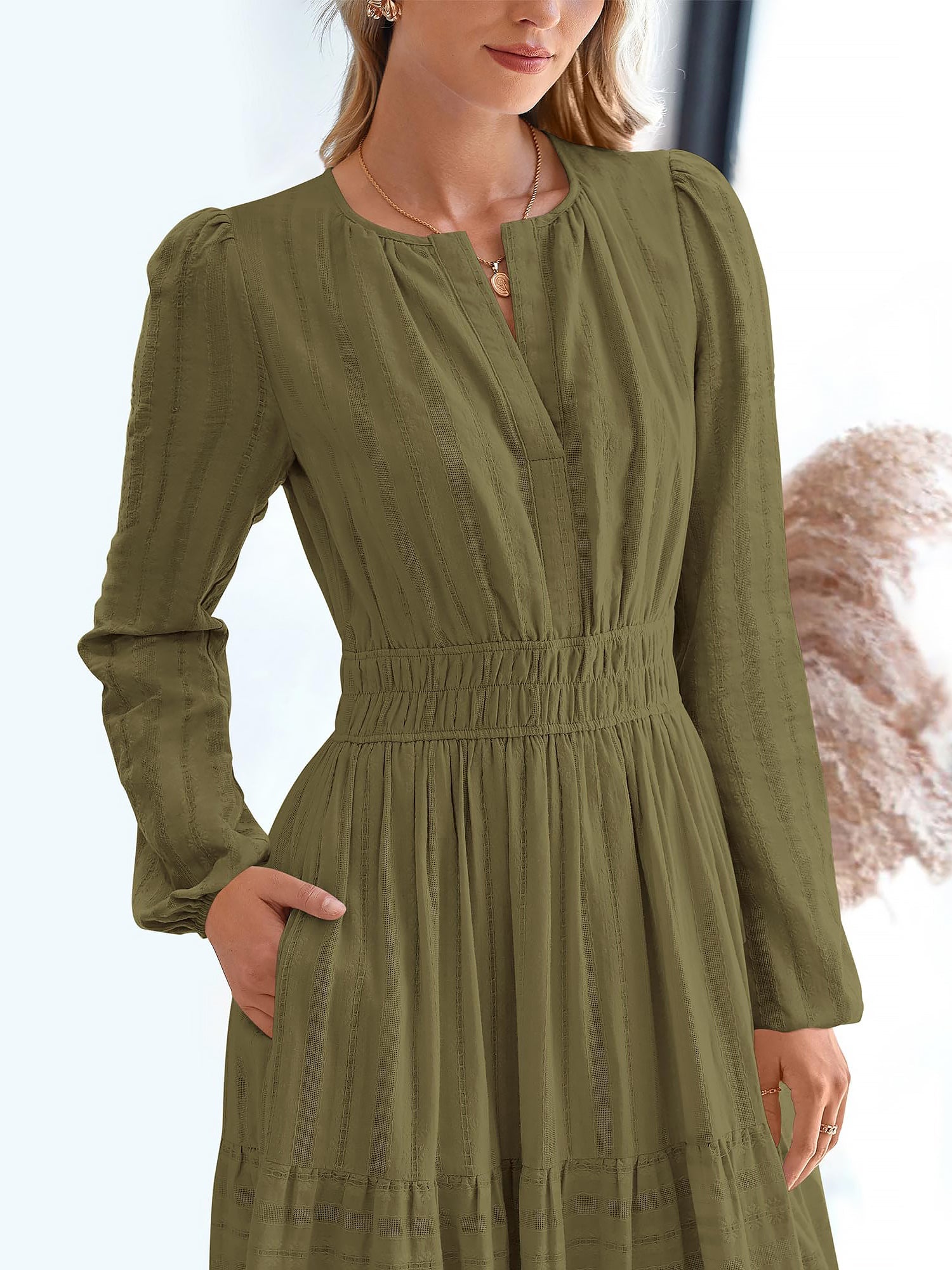 Cotella – Women’s Long Sleeve Cotton Casual Dress