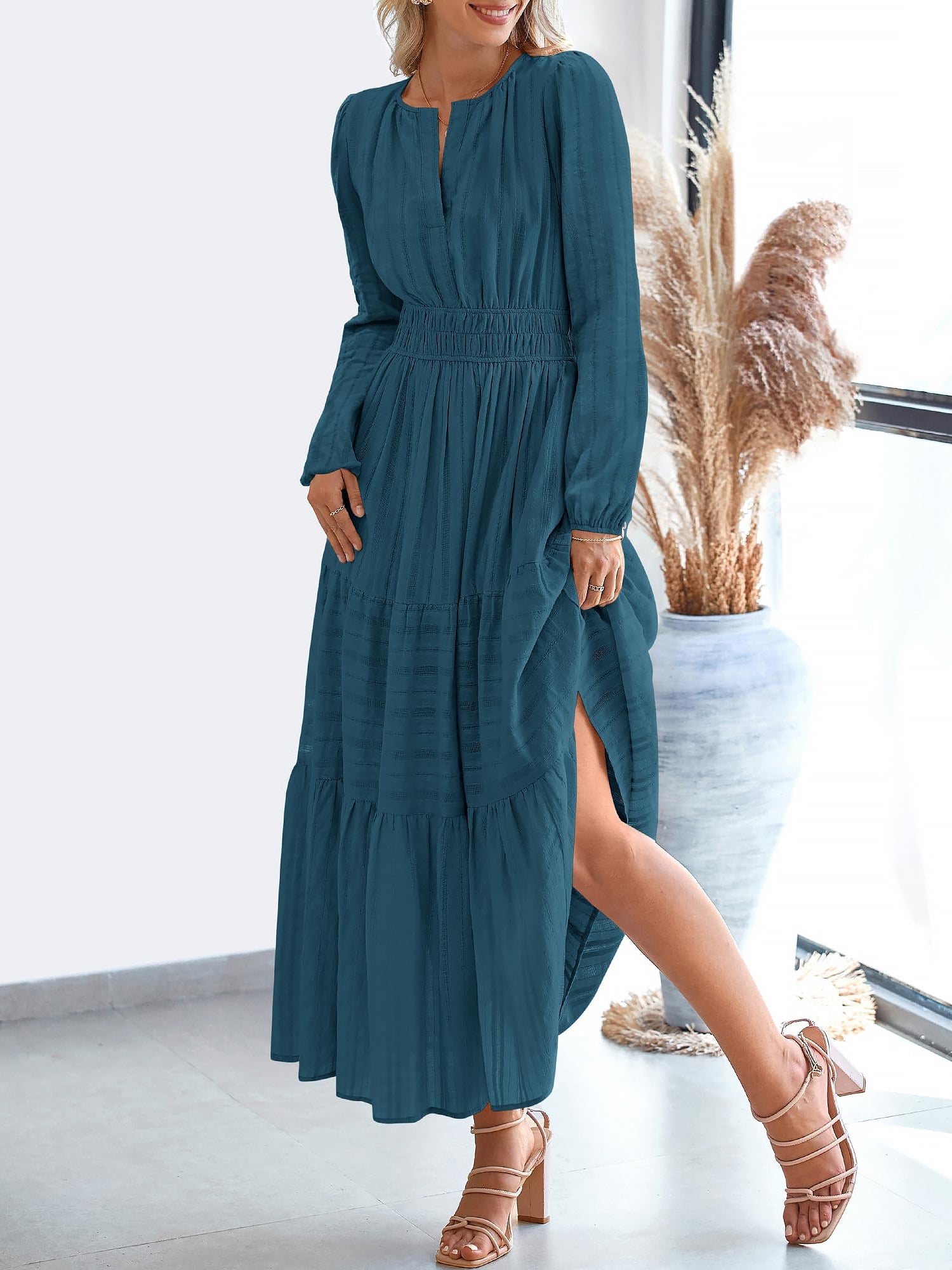 Cotella – Women’s Long Sleeve Cotton Casual Dress