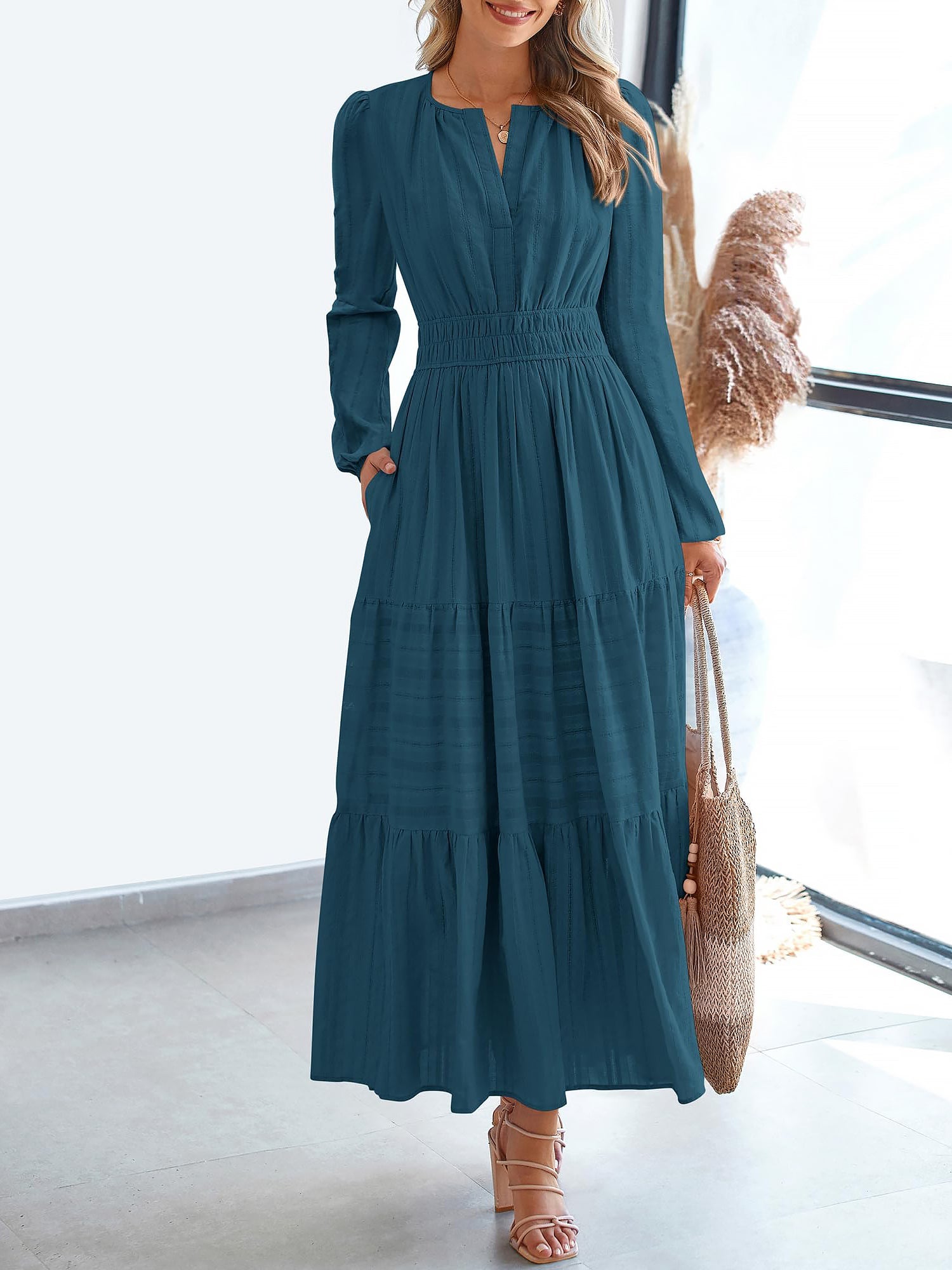 Cotella – Women’s Long Sleeve Cotton Casual Dress