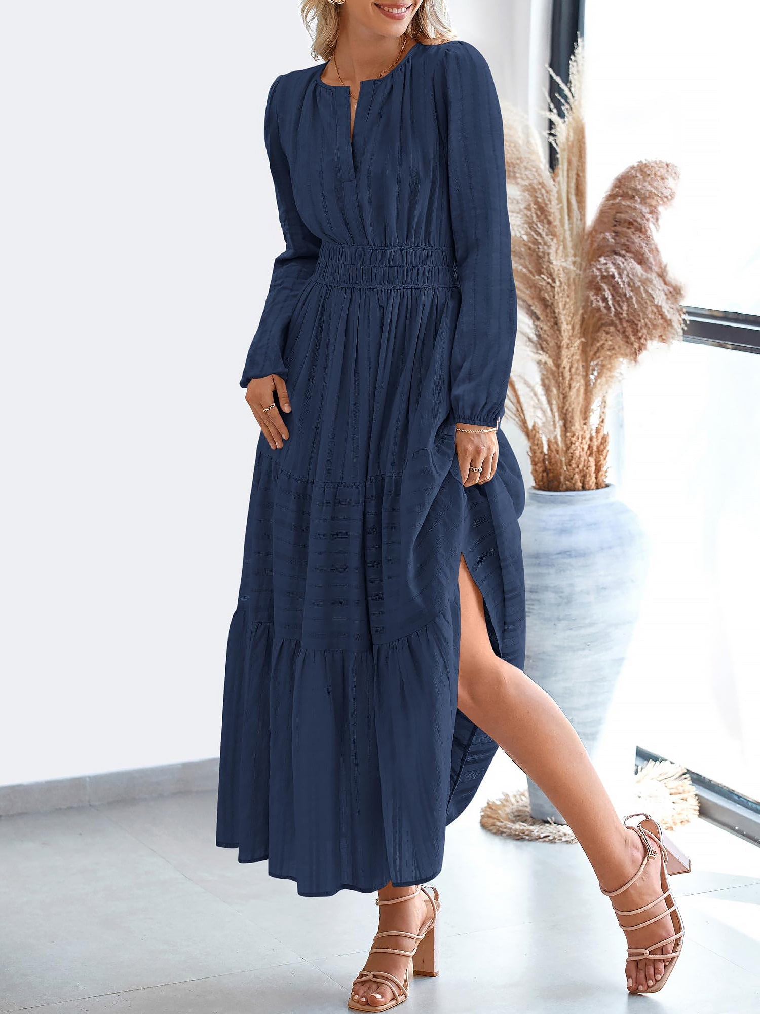 Cotella – Women’s Long Sleeve Cotton Casual Dress