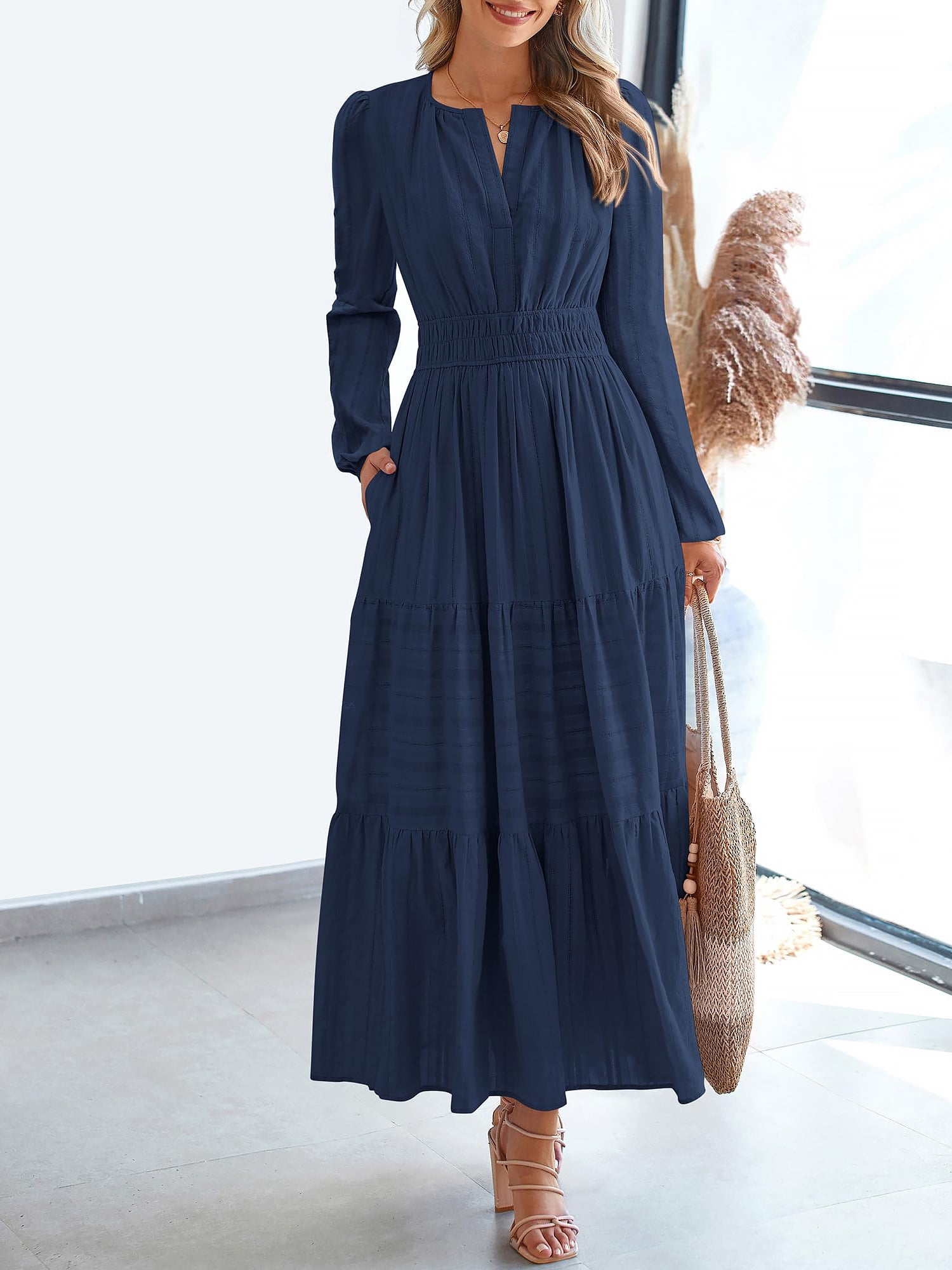 Cotella – Women’s Long Sleeve Cotton Casual Dress