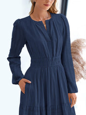 Cotella – Women’s Long Sleeve Cotton Casual Dress