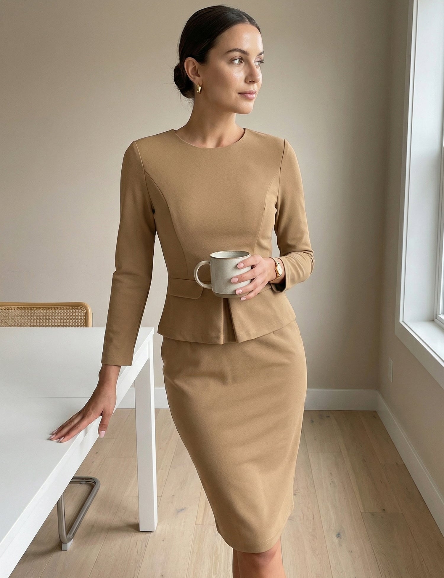 4 Sleeve Sheath Work Dress