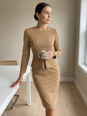 Ofivella - Women’s 3/4 Sleeve Sheath Work Dress
