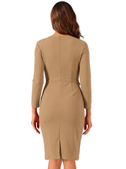 Ofivella - Women’s 3/4 Sleeve Sheath Work Dress