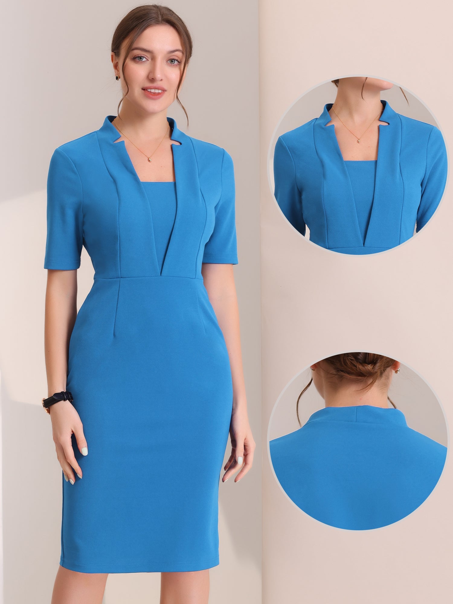 Formessa - Women’s Sheath Work Midi Dress