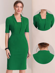 Formessa - Women’s Sheath Work Midi Dress