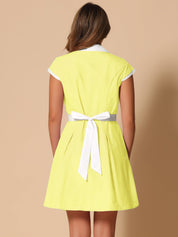 Calivra – Women’s Cotton Camp Collar Shirt Dress