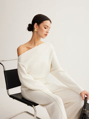 Elvoria | Women’s Cold Shoulder Knit Sweater