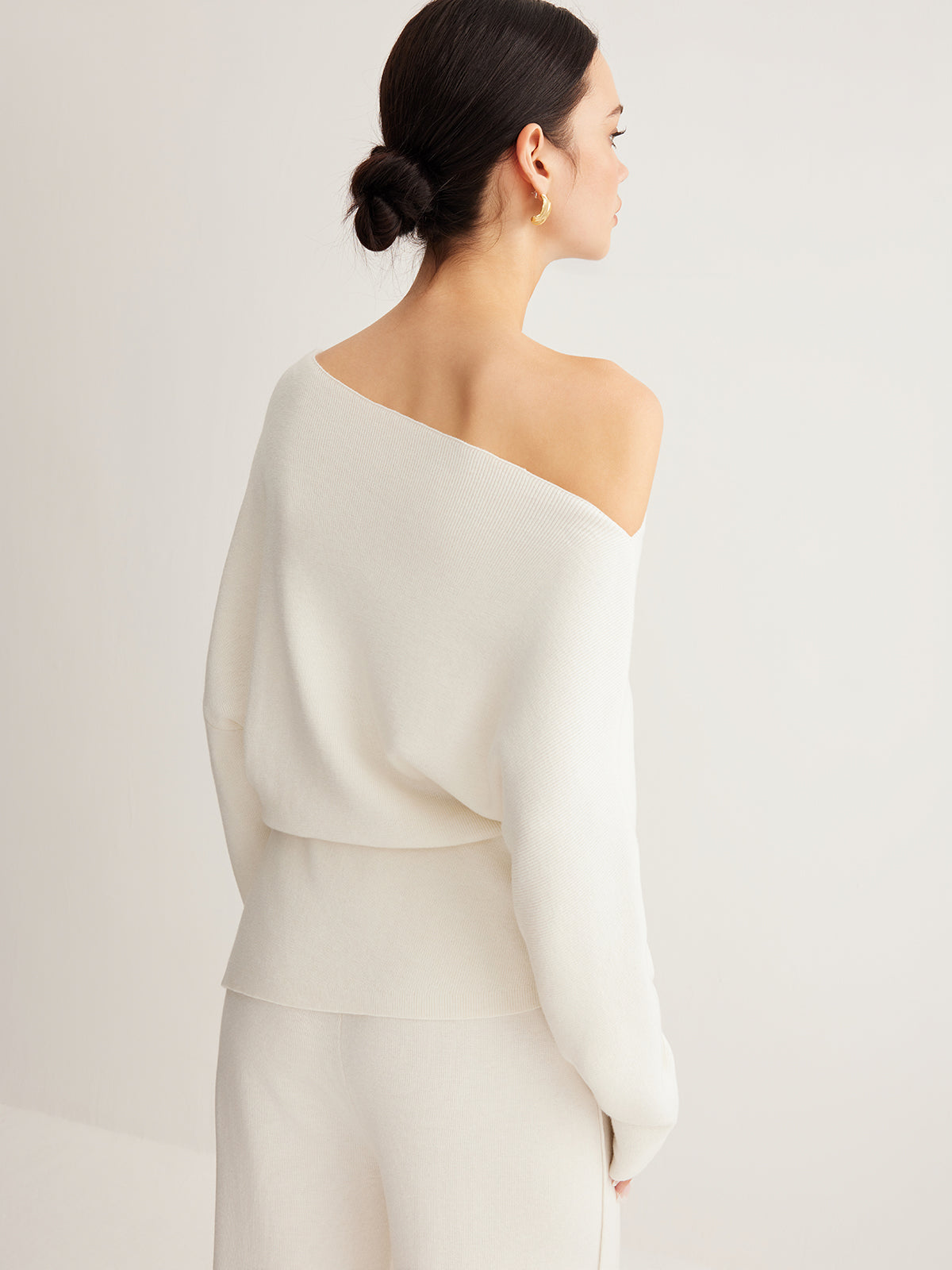 Elvoria | Women’s Cold Shoulder Knit Sweater