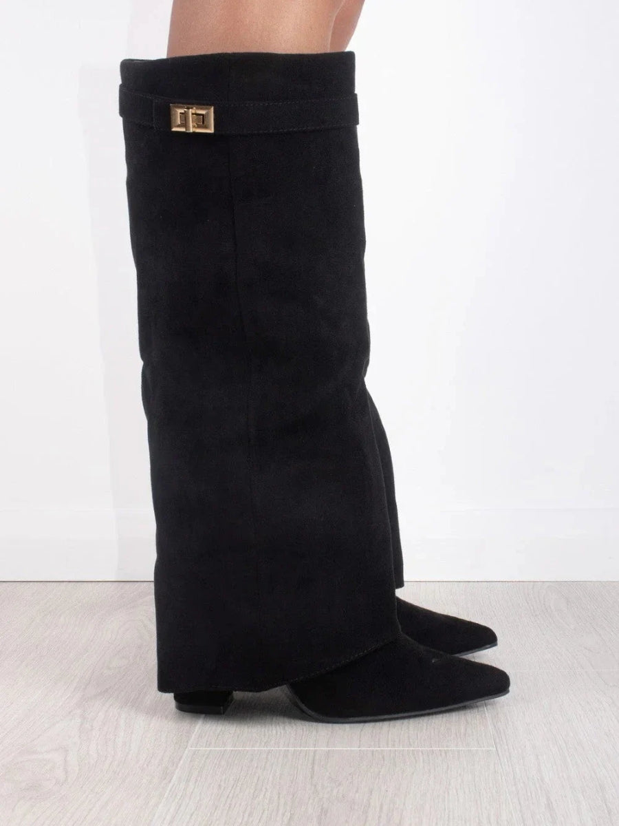Maison Solstice | VeloursKnee Suede Boots